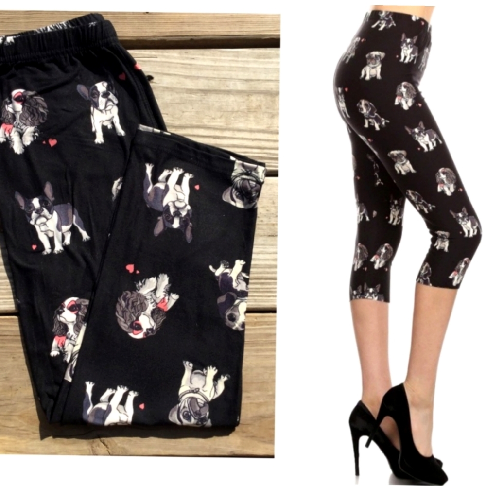 NEW! Dog Print Capri Leggings